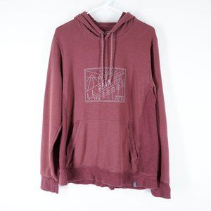 L.L. BEAN Mens Size Medium Outdoor Goods Burgundy Hoodie